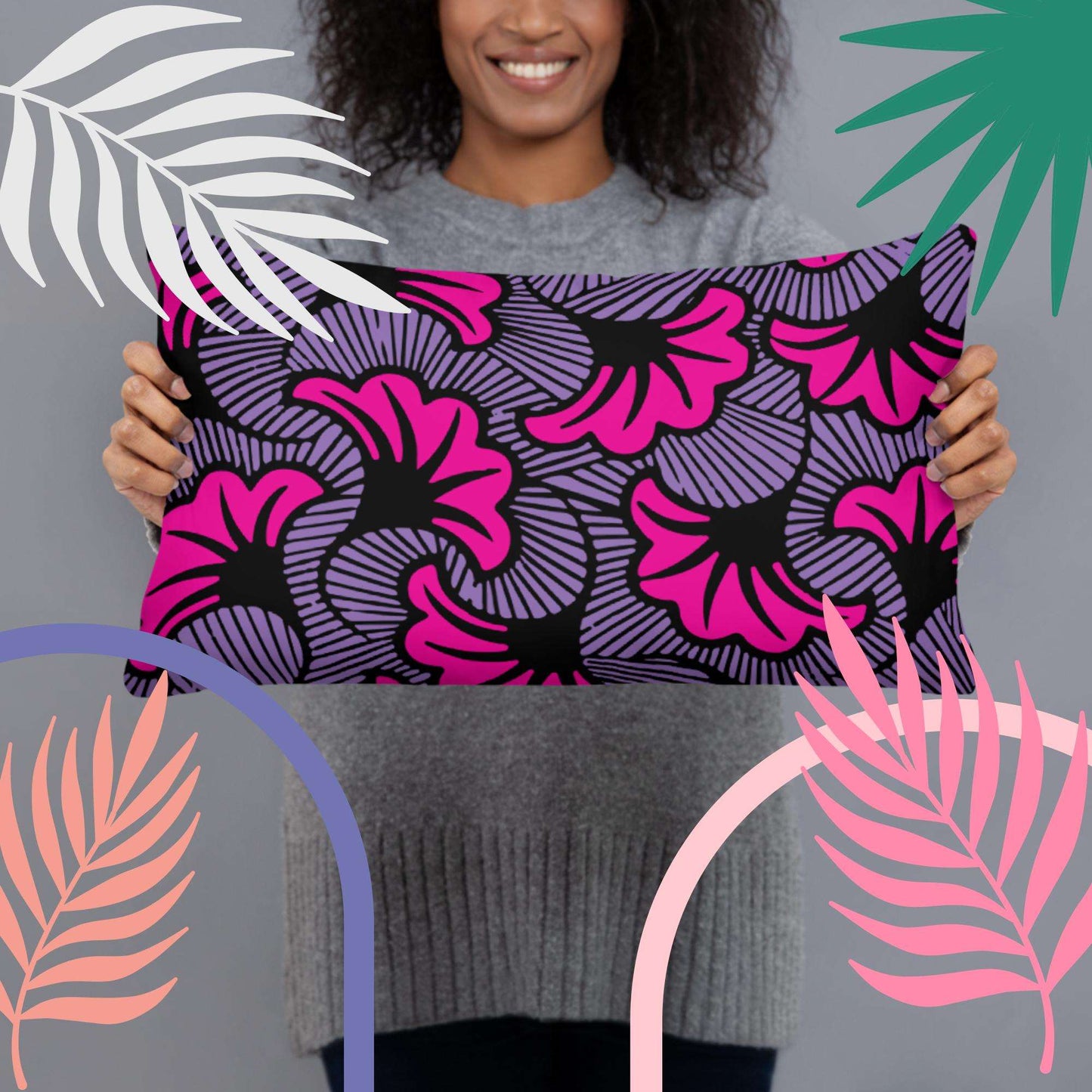 SUN - African Pop Wax prints Pillow - JUJU Home Decor , Office , Lounde , Pop Up Stores, Gifts
