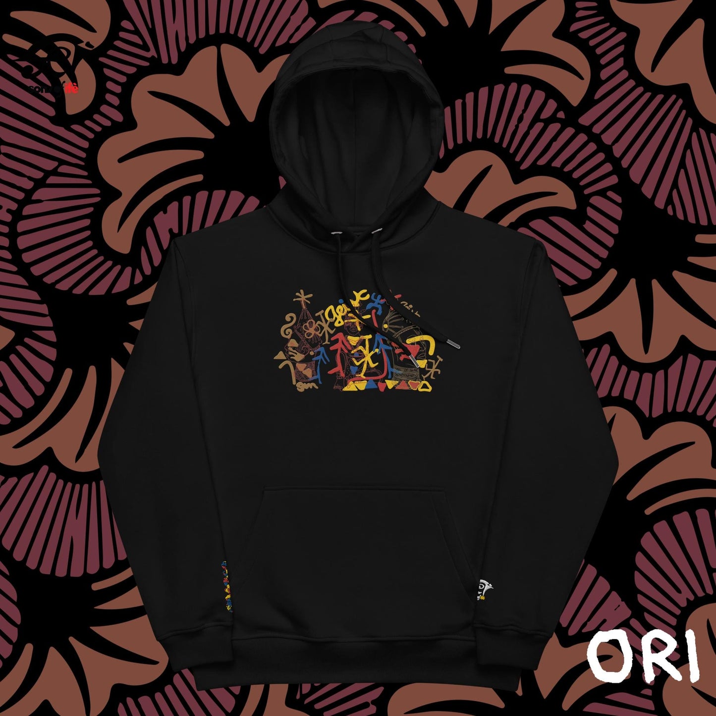 IPONRI x Black - Unisex Premium ECO hoodie - Embroidered