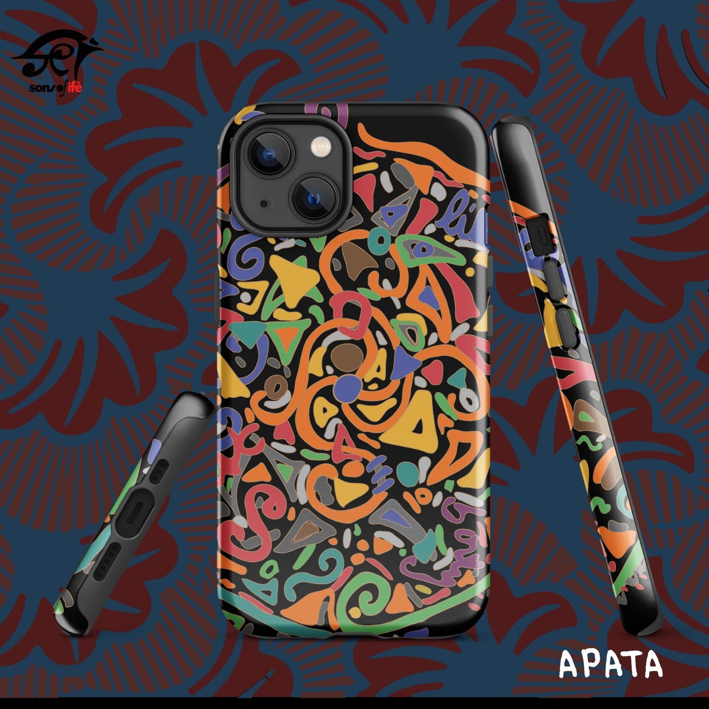APATA x ARDOISE - Black Stylish Tough Case for iPhone® with FREE screensaver