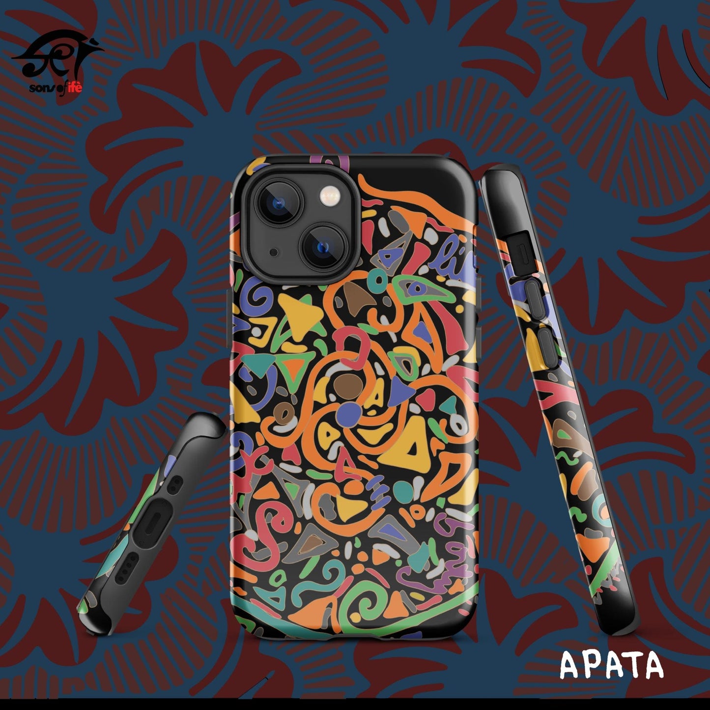 APATA x ARDOISE - Black Stylish Tough Case for iPhone® with FREE screensaver