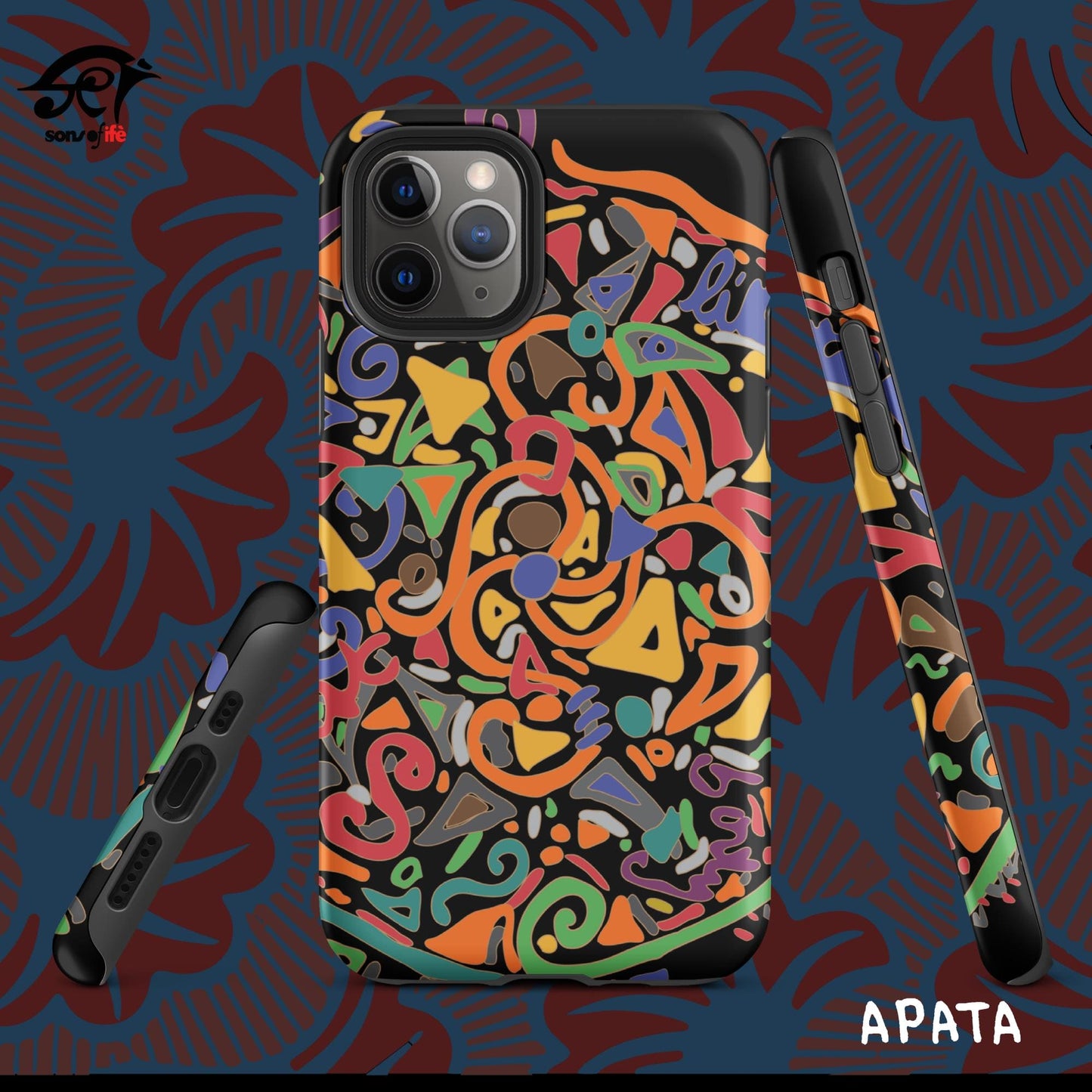 APATA x ARDOISE - Black Stylish Tough Case for iPhone® with FREE screensaver