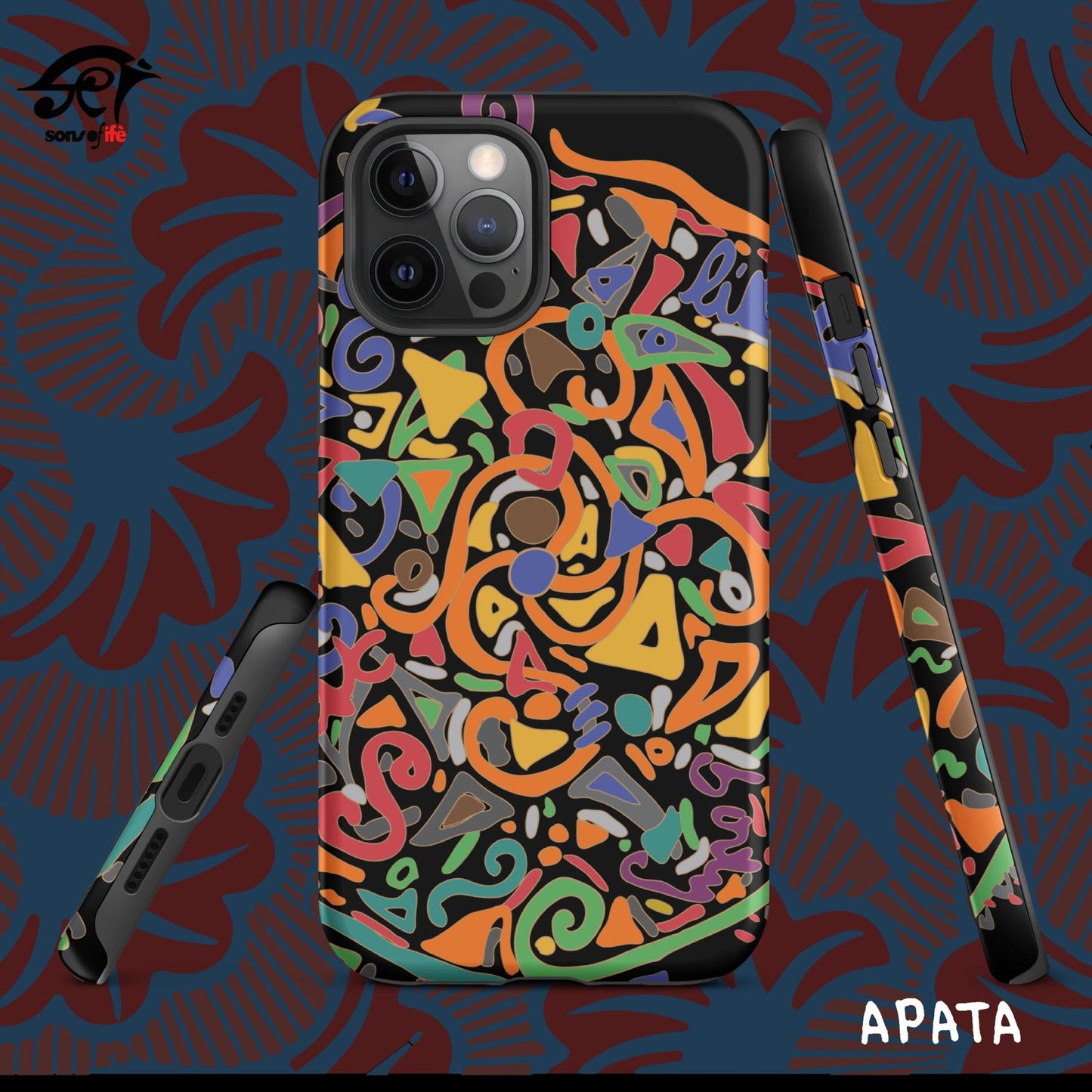 APATA x ARDOISE - Black Stylish Tough Case for iPhone® with FREE screensaver