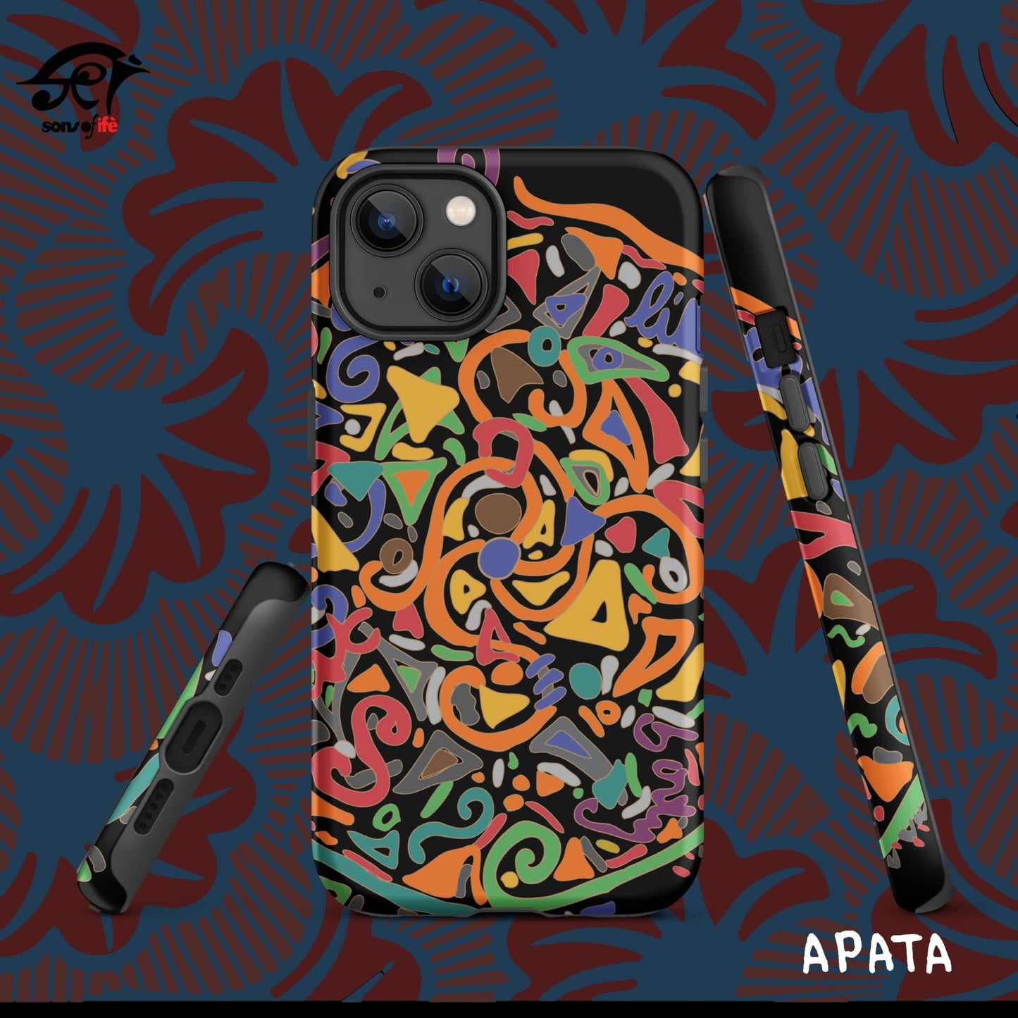 APATA x ARDOISE - Black Stylish Tough Case for iPhone® with FREE screensaver