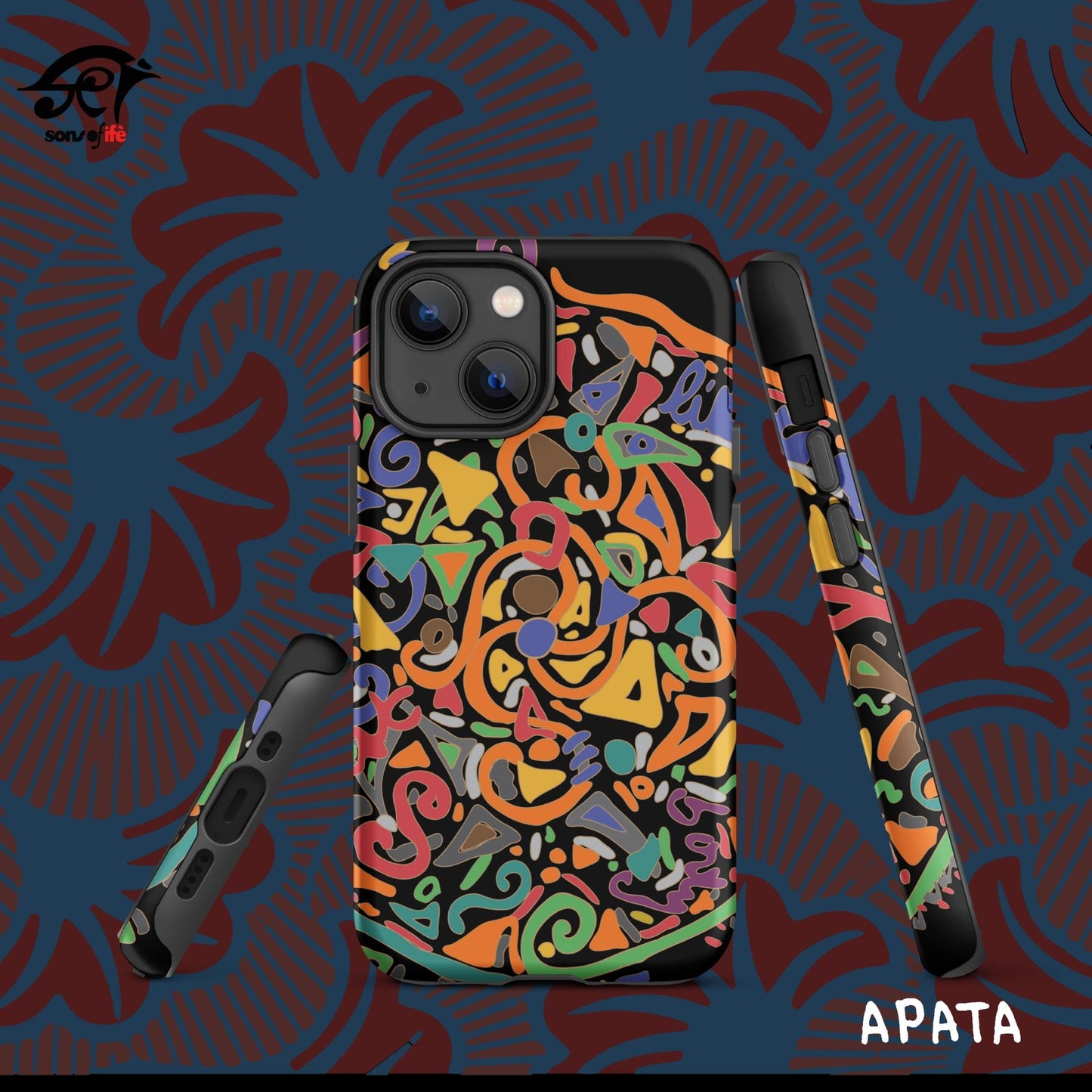 APATA x ARDOISE - Black Stylish Tough Case for iPhone® with FREE screensaver