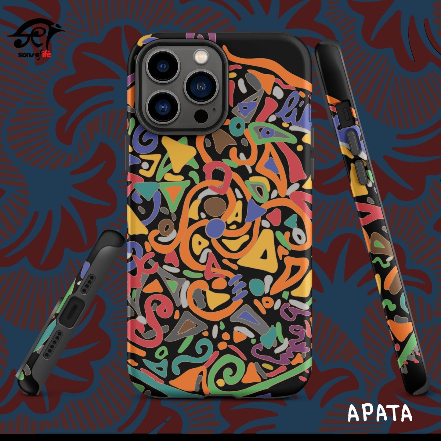 APATA x ARDOISE - Black Stylish Tough Case for iPhone® with FREE screensaver