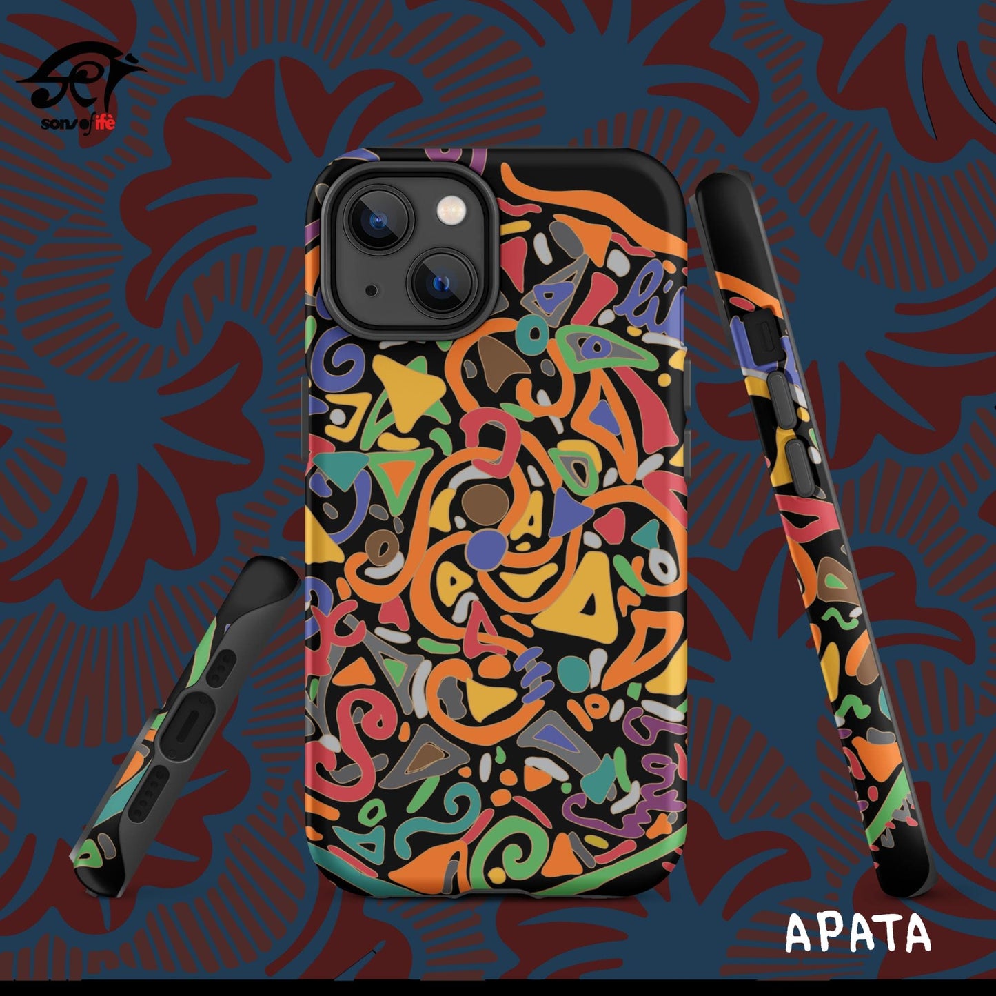 APATA x ARDOISE - Black Stylish Tough Case for iPhone® with FREE screensaver