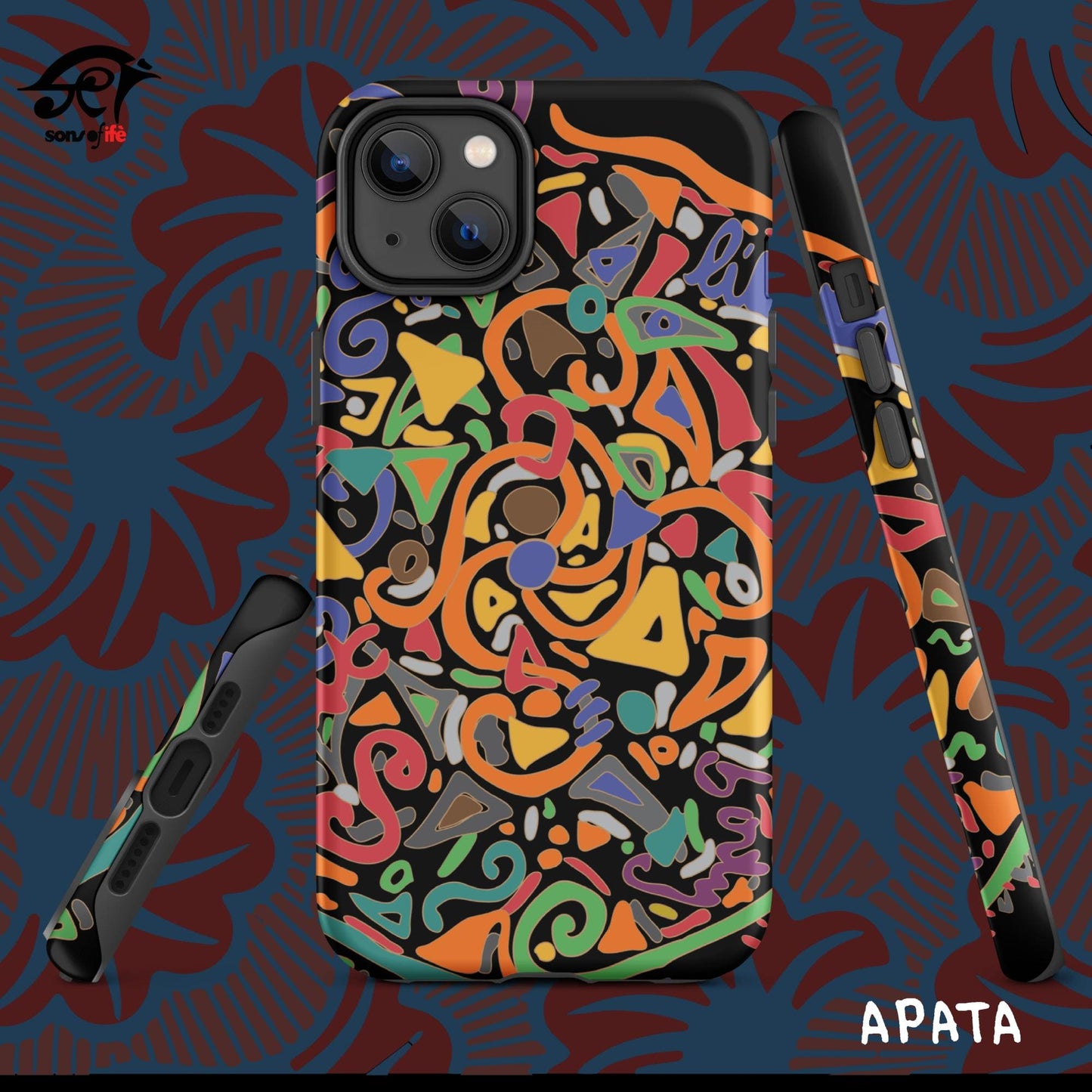 APATA x ARDOISE - Black Stylish Tough Case for iPhone® with FREE screensaver