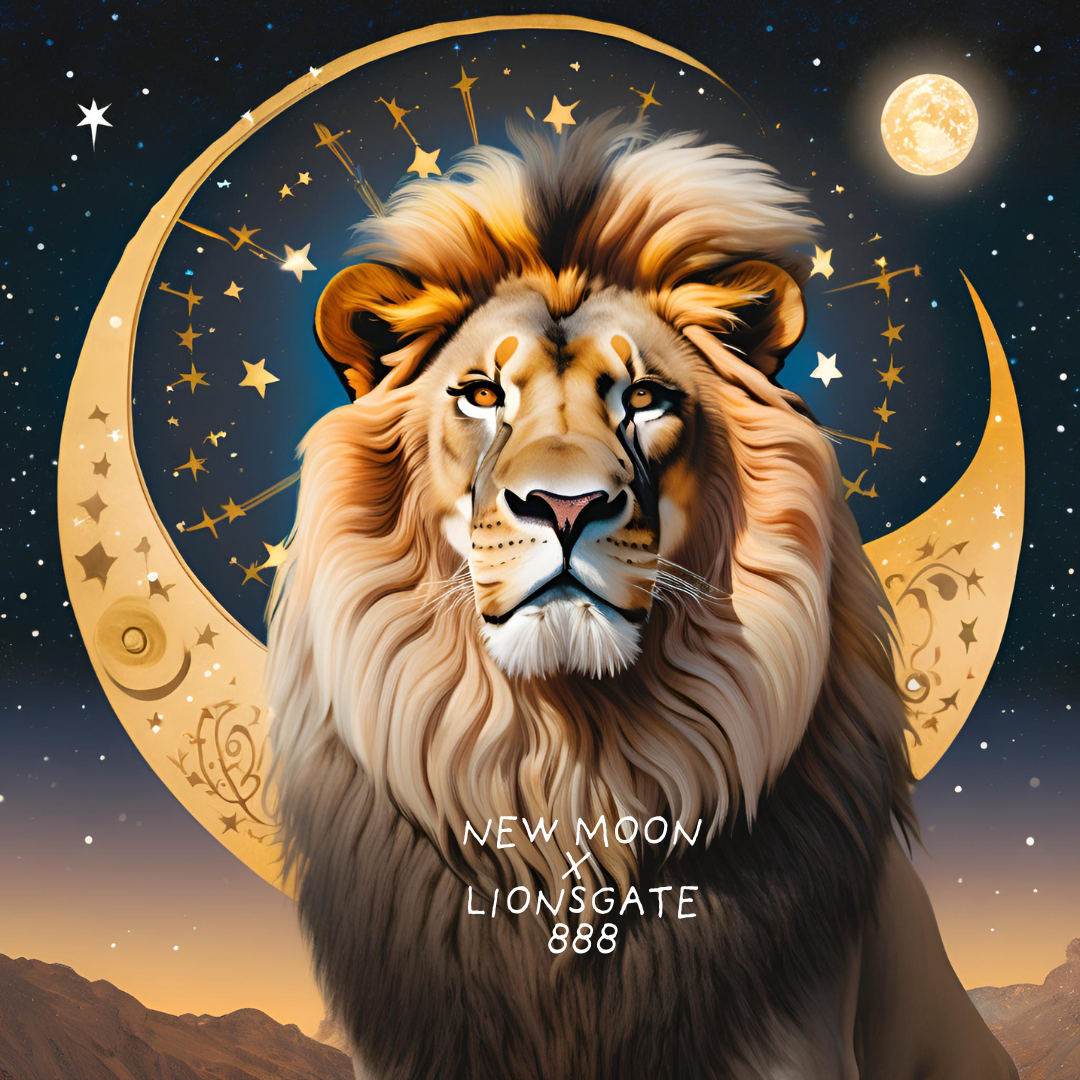 AUGUST 2024 NEW MOON IN LEO - LIONSGATE 888 How to tap into abundance, karma (DHARMA) and rebirth