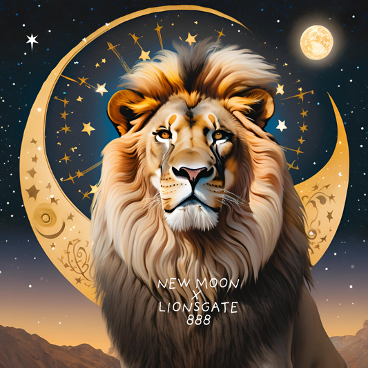 AUGUST 2024 NEW MOON IN LEO - LIONSGATE 888 How to tap into abundance, karma (DHARMA) and rebirth