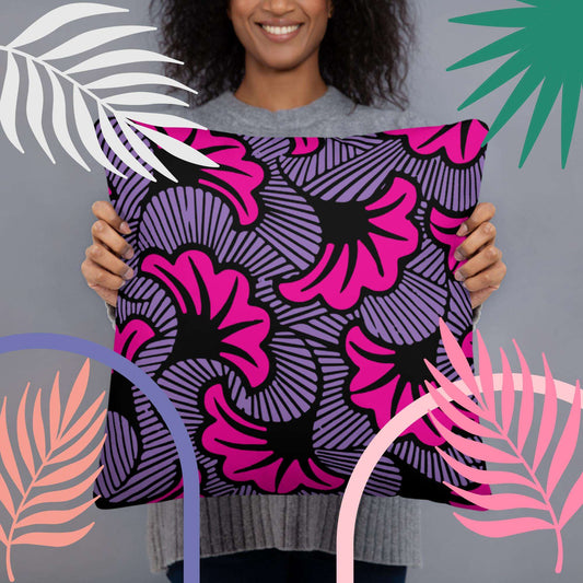 SUN - African Pop Wax prints Pillow - JUJU Home Decor , Office , Lounde , Pop Up Stores, Gifts