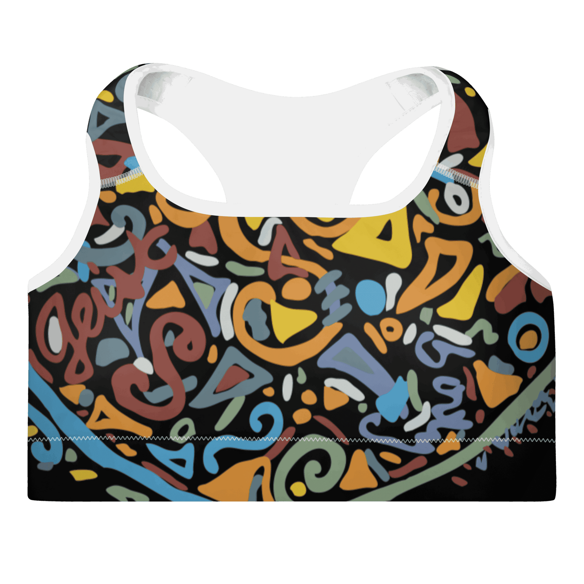 OYA x Ancient - Padded Sports Bra - African Handmade Art with Ankara WAX prints - Coachella, Halloween, Conscious Summer Essentials