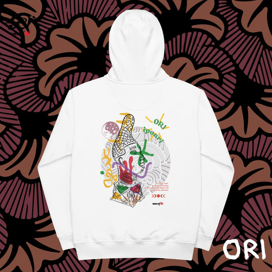 IPONRI x White - Unisex Premium ECO hoodie - Embroidered