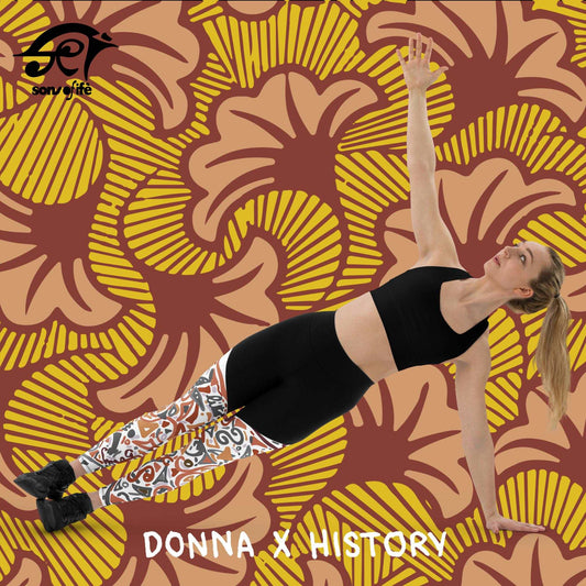 DONNA x History - Sports Leggings - Unique Handmade Art with Unique designs prints - Coachella, Afro Nation, Festivals, Workout Summer Essentials