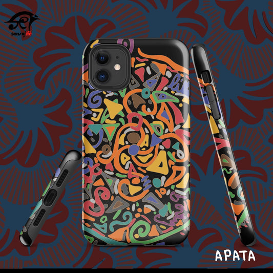 APATA x ARDOISE - Black Stylish Tough Case for iPhone® with FREE screensaver