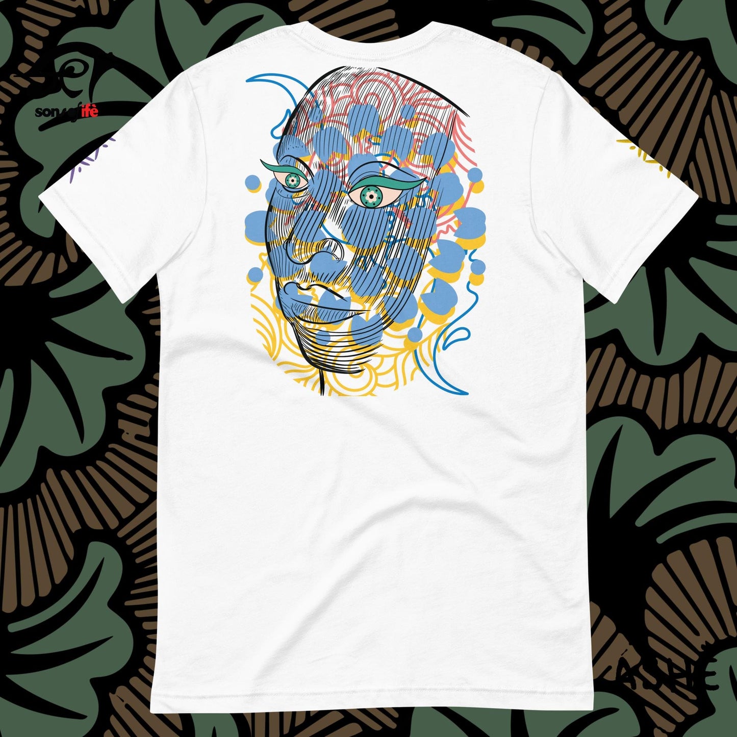 ASHE x IFÈ Head - White UNISEX Tee-Shirt with embroidery