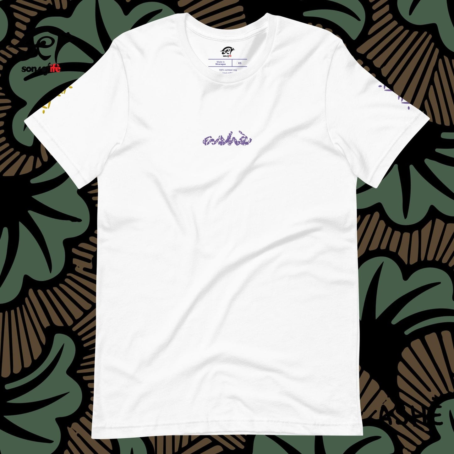 ASHE x IFÈ Head - White UNISEX Tee-Shirt with embroidery